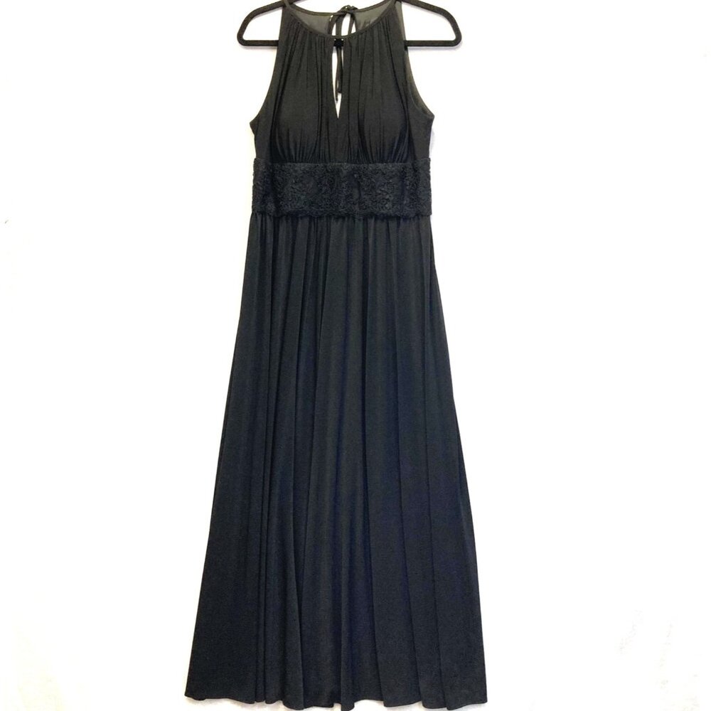 R&M Richards Black Sleeveless Wedding Dress